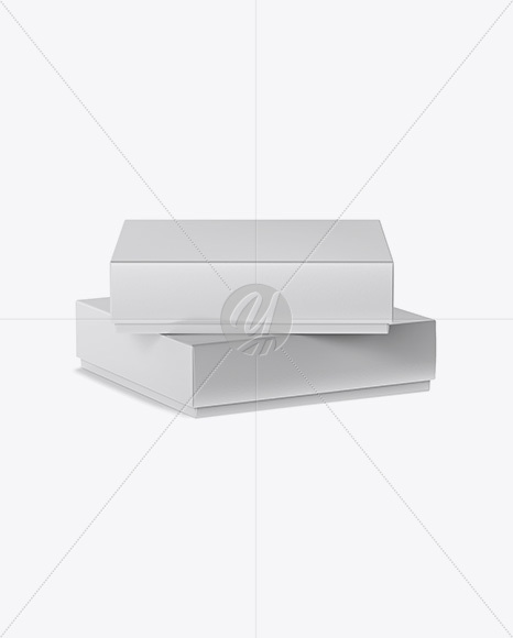 Two Matte Paper Boxes Mockup