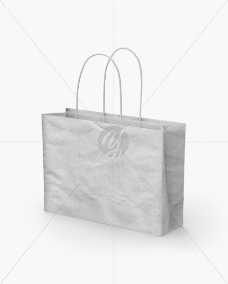 Kraft Paper Bag Mockup - Half Side View