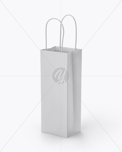 Matte Paper Bag Mockup - Half Side View