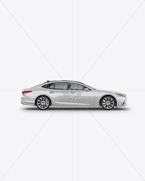 Lexus LS500 Mockup - Side View