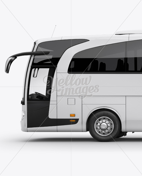 Mercedes-Benz Travego Mockup - Left Side View - Free Download Images