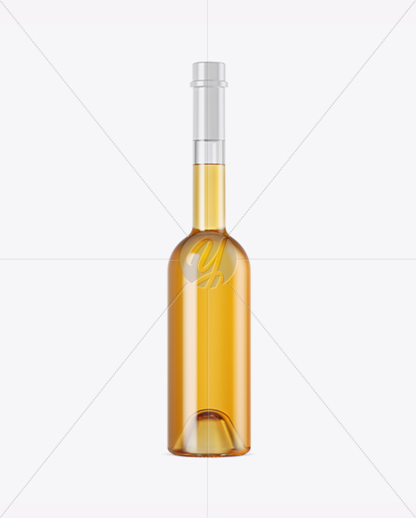 Clear Glass Whisky Bottle Mockup