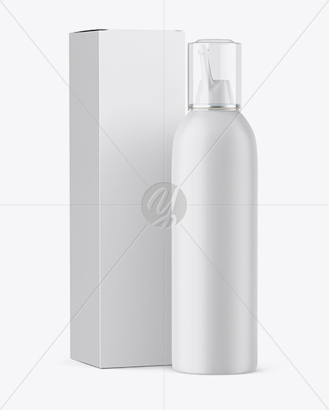 Matte Sprayer With Paper Box Mockup