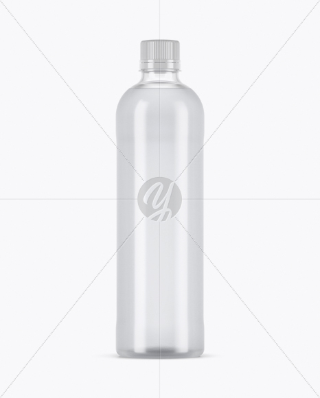 Clear PET Bottle With Tonic Water Mockup