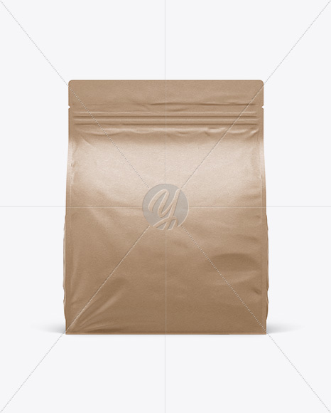 Kraft Paper Food Bag Mockup - Front View