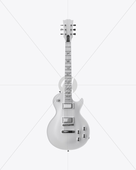 Matte Electric Guitar Mockup - Front View