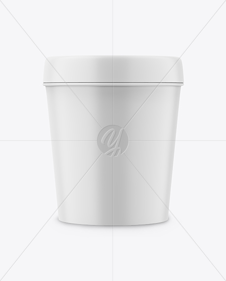 Matte Cosmetic Jar Mockup - Front View