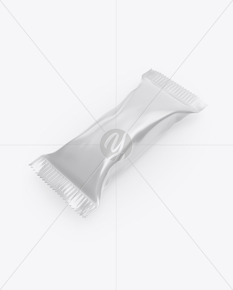 Glossy Snack Bar Mockup - Half Side View