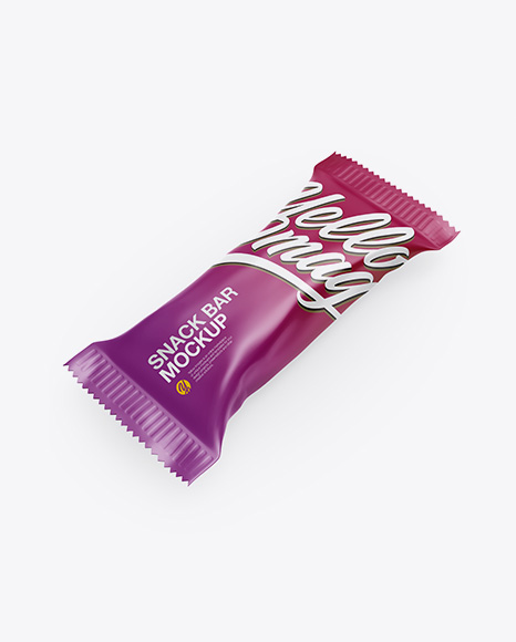 Matte Snack Bar Mockup - Half Side View