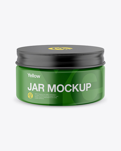 Matte Jar Mockup - High-Angle Shot - Matte+Storage+Jar+With+Metal+Rings+Mockup+In+Jar+Mockups+On