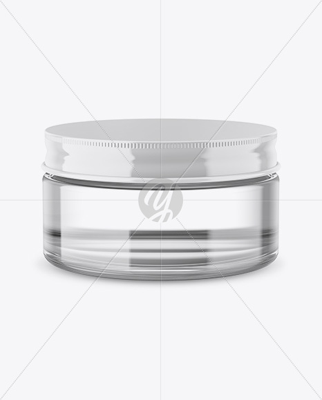 Clear Glass Jar Mockup - High-Angle Shot
