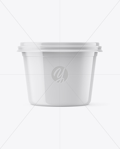 Glossy Sour Cream Cup Mockup