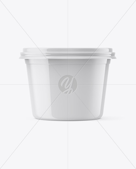 Glossy Sour Cream Cup Mockup