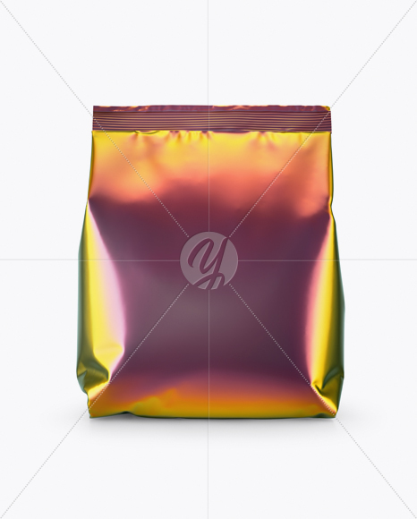 Holographic Foil Snack Package Mockup