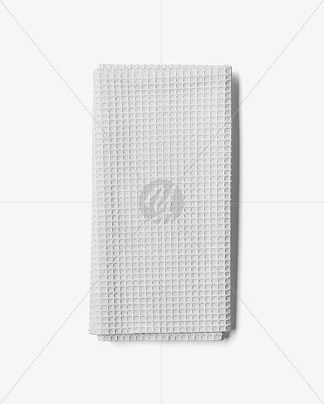 Folded Waffle Towel Mockup - Top View