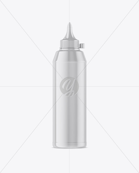 Glossy Sauce Bottle Mockup