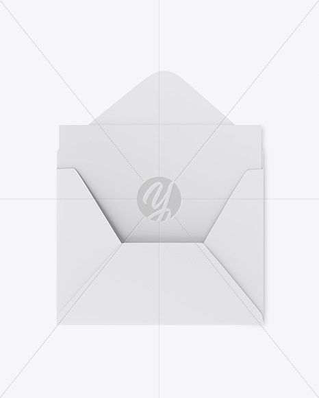 Opened Paper Envelope Mockup