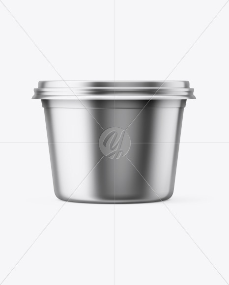 Metallic Sour Cream Cup Mockup