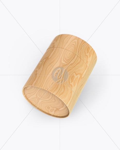 Wooden Tube Mockup - Half Side View