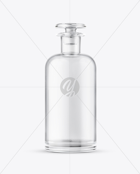 Clear Glass Vodka Bottle Mockup