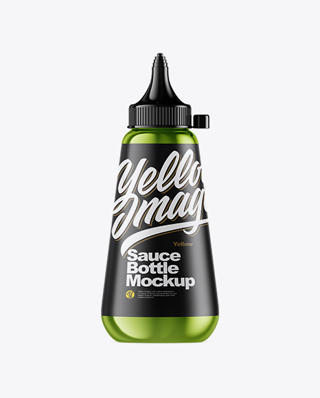 Metallic Sauce Bottle Mockup - Metallized+Sauce+Bottle+Mockup