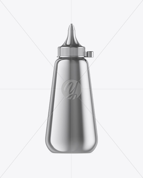 Metallic Sauce Bottle Mockup