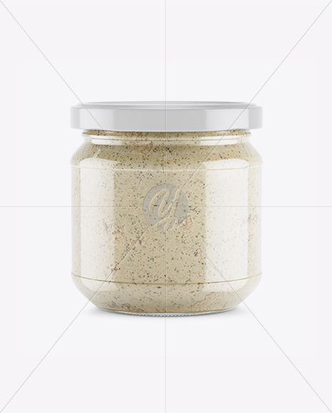 Glass Jar With Räuber Spread Mockup