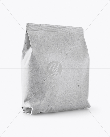 Kraft Snack Package Mockup - Half Side View