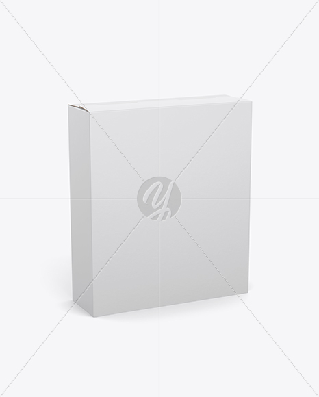 16oz Box Mockup - Half SIde View (High Angle Shot)