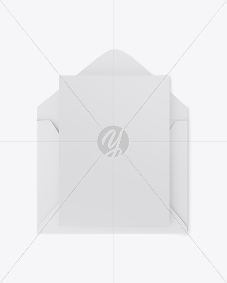 Opened Paper Envelope Mockup