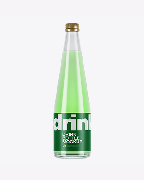 Clear Glass Green Drink Bottle Mockup - Clear+Glass+Green+Drink+Bottle+Mockup+In+Bottle+Mockups+On+Yellow