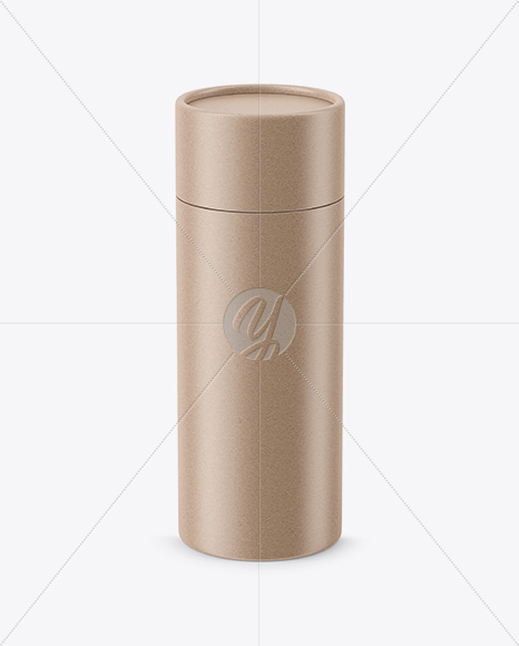 Kraft Tube Mockup - Front View (High-Angle Shot)