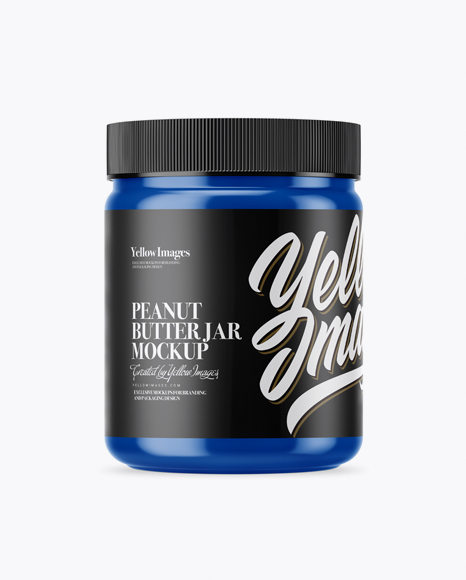 Glossy Plastic Jar Mockup