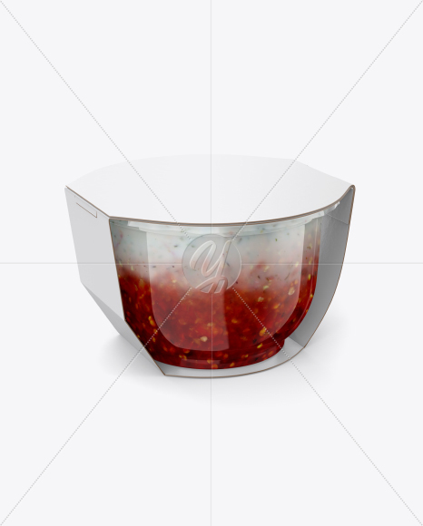Plastic Cup w/ Sauce Mockup - Half Side View (High-Angle Shot) Plastic Cup w/ Sauce Mockup - Half Side View (High-Angle Shot)