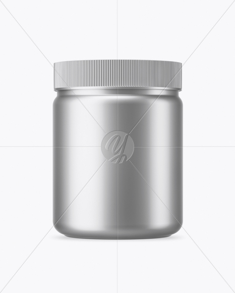 Metallic Plastic Jar Mockup