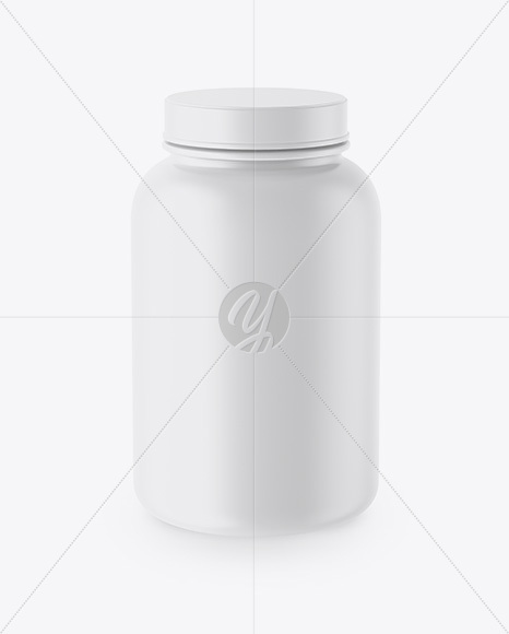 Matte Protein Jar Mockup - High-Angle Shot