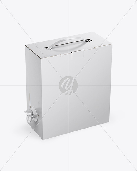 Bag In A Paper Box With Dispenser Mockup - Half Side View