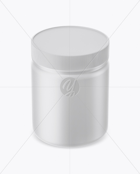 Matte Plastic Jar Mockup (High-Angle Shot)