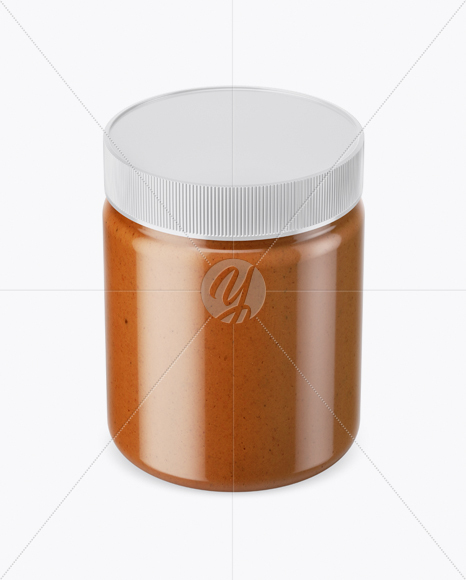 Smoked Peanut Butter Jar Mockup (High-Angle Shot)