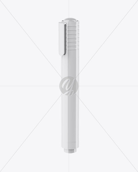 Glossy Permanent Marker Mockup - Front View