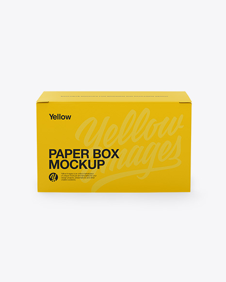 Paper Box Mockup - Front View - Paper+Box+with+Anellini+Mockup+-+Front+View