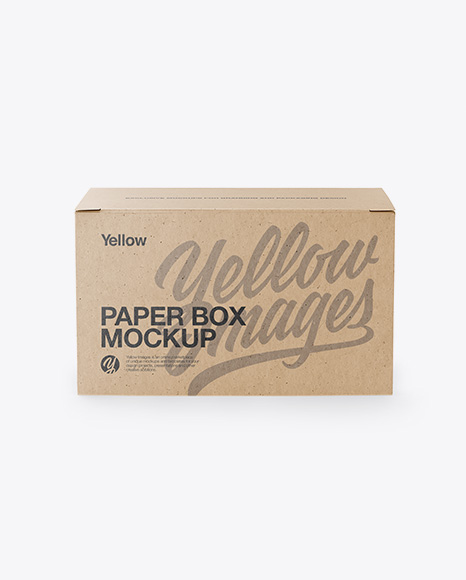 Kraft Box Mockup - Front View