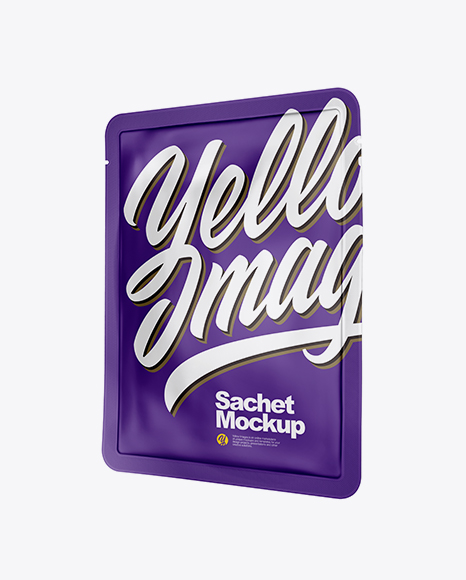 Matte Sachet Mockup - Half Side View