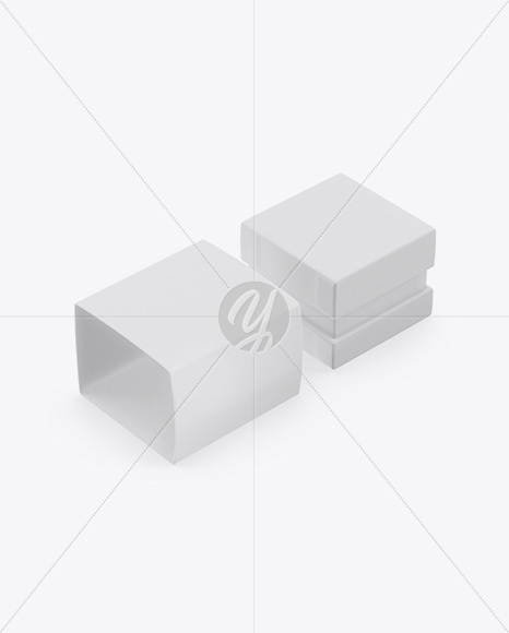 Matte Gift Box Mockup - Half Side View (High-Angle Shot)