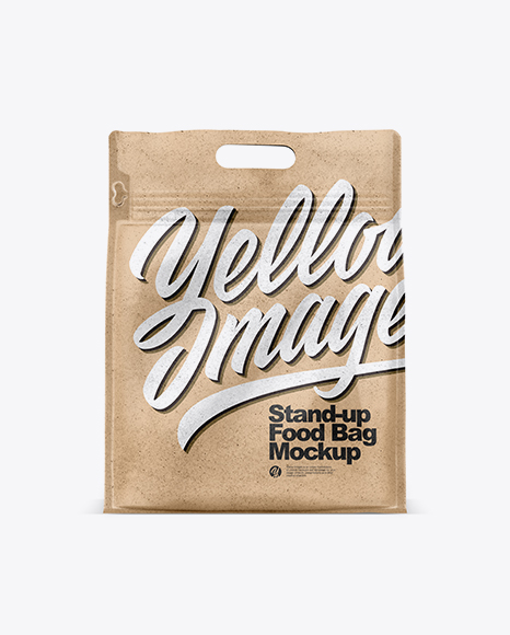 Kraft Paper Stand-up Food Bag Mockup