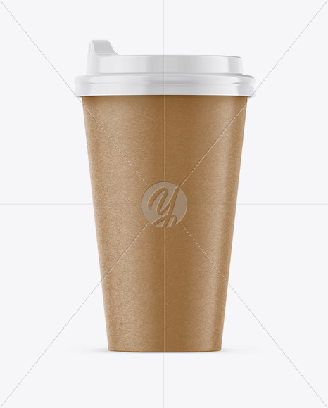 Paper Coffee Cup Mockup - Front View