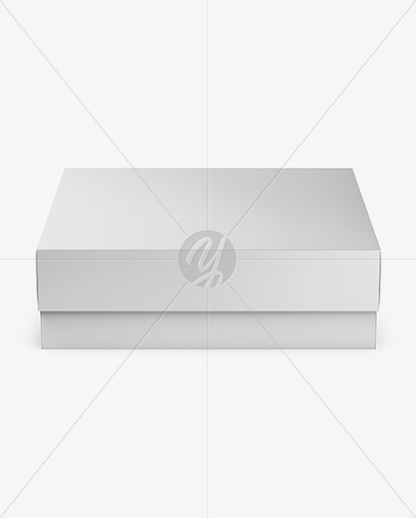 Square Paper Box Mockup - Front View (High Angle Shot)