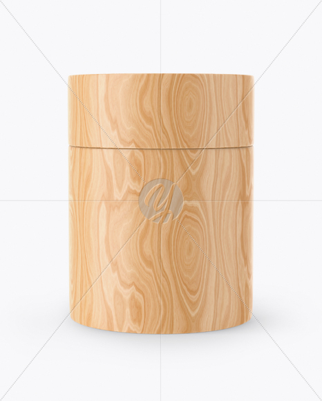 Wooden Tube Mockup - Front View