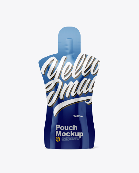 Glossy Pouch Mockup - Front View - Baby+Food+Apple+Puree+Jar+Mockup+-+Front+View