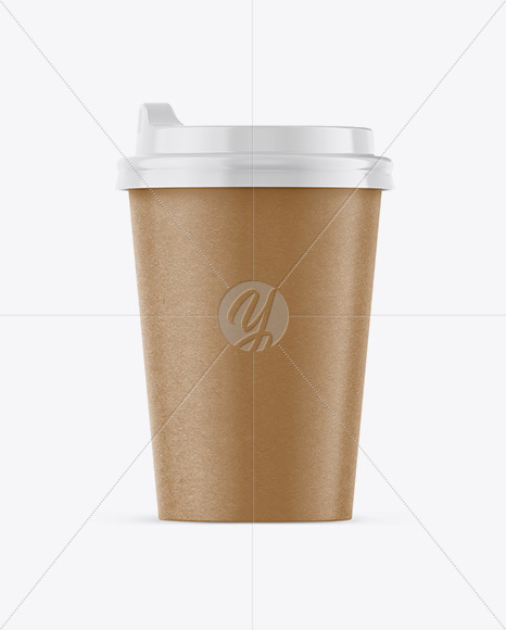 Paper Coffee Cup Mockup - Front View